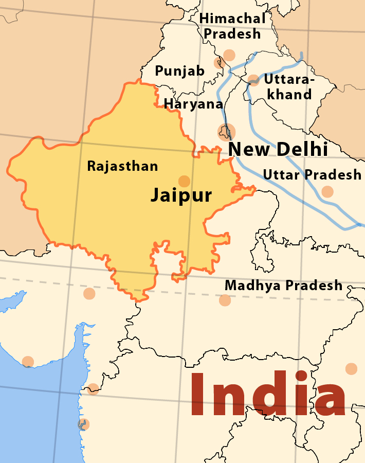 India Tour Map Rajasthan